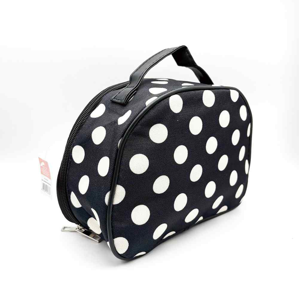 HB&Co Cosmetic Make Up Bag Medium Spots Black
