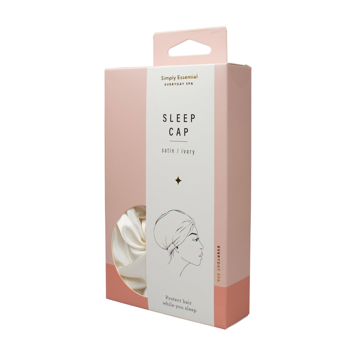 Simply Essential Sleep Cap Satin Ivory