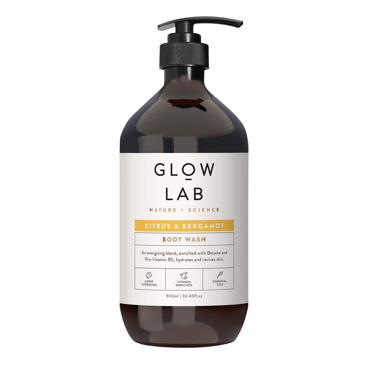 Glow Lab Body Wash Citrus & Bergamot 900 mL