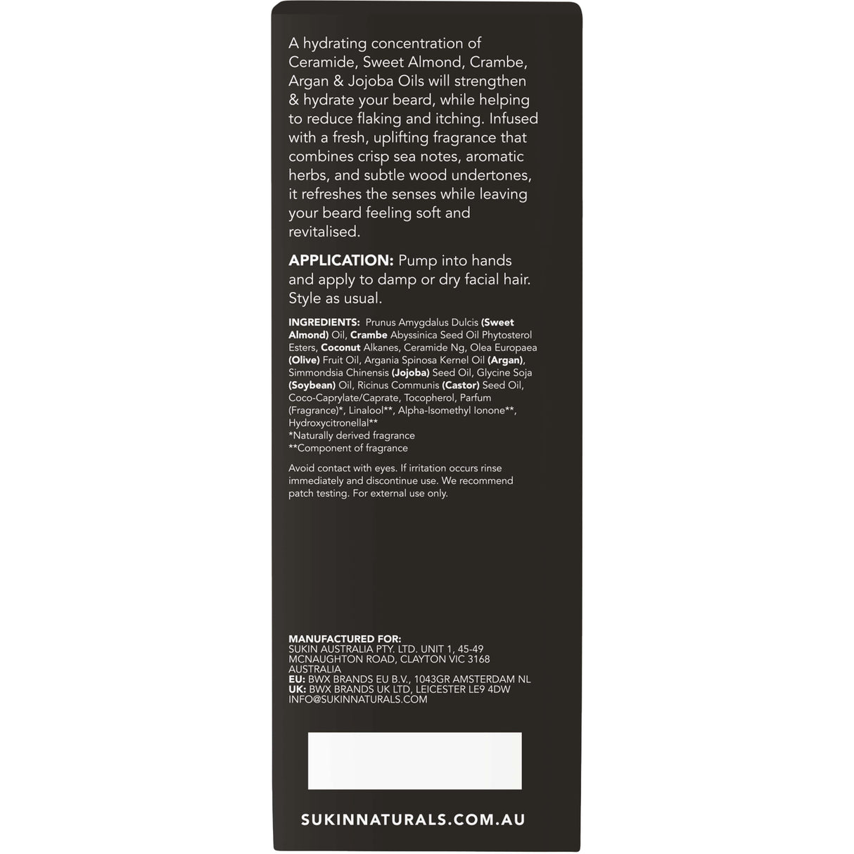 SUKIN Men's Beard Oil 50ml
