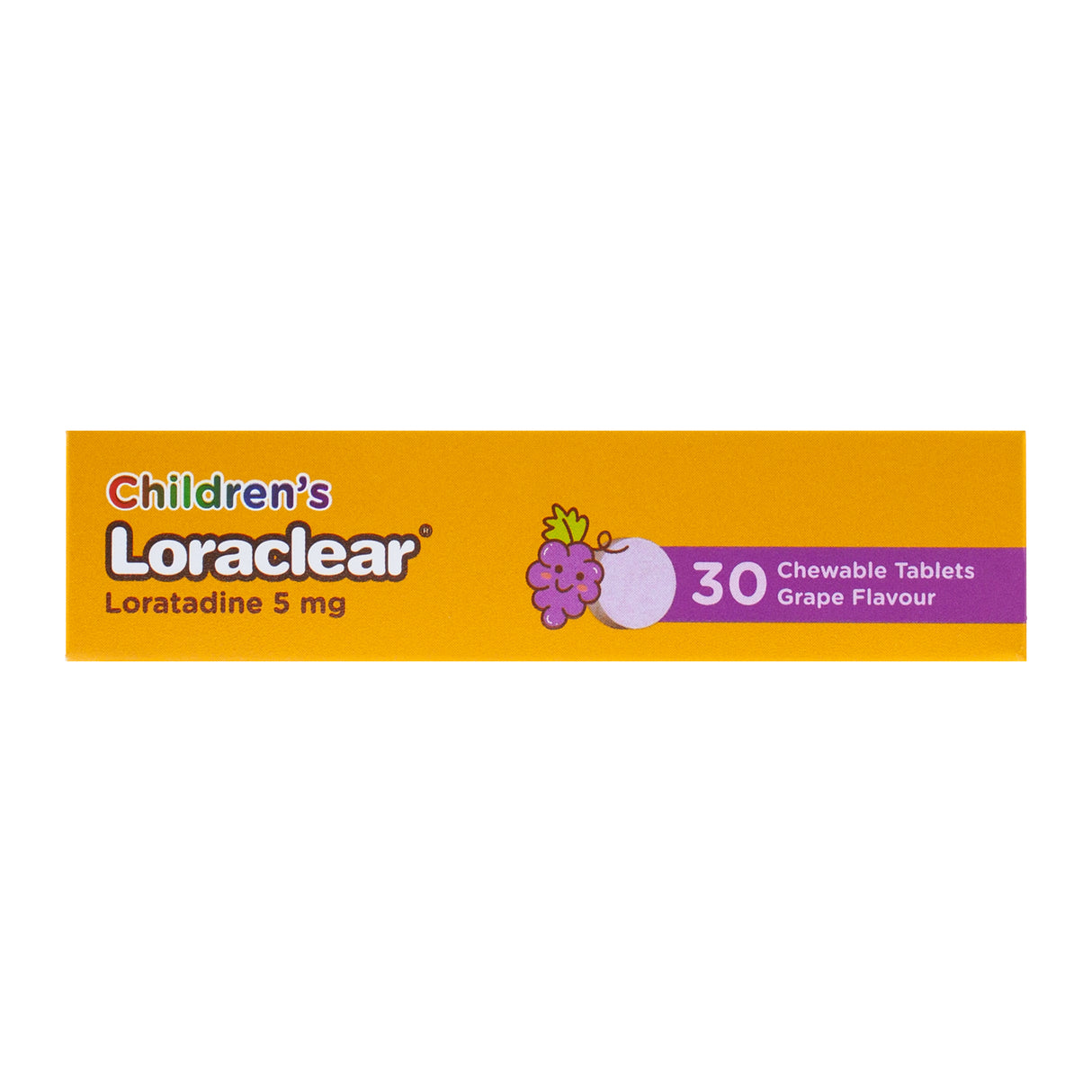LORACLEAR Chld C/Tabs 5mg Grape 30pk
