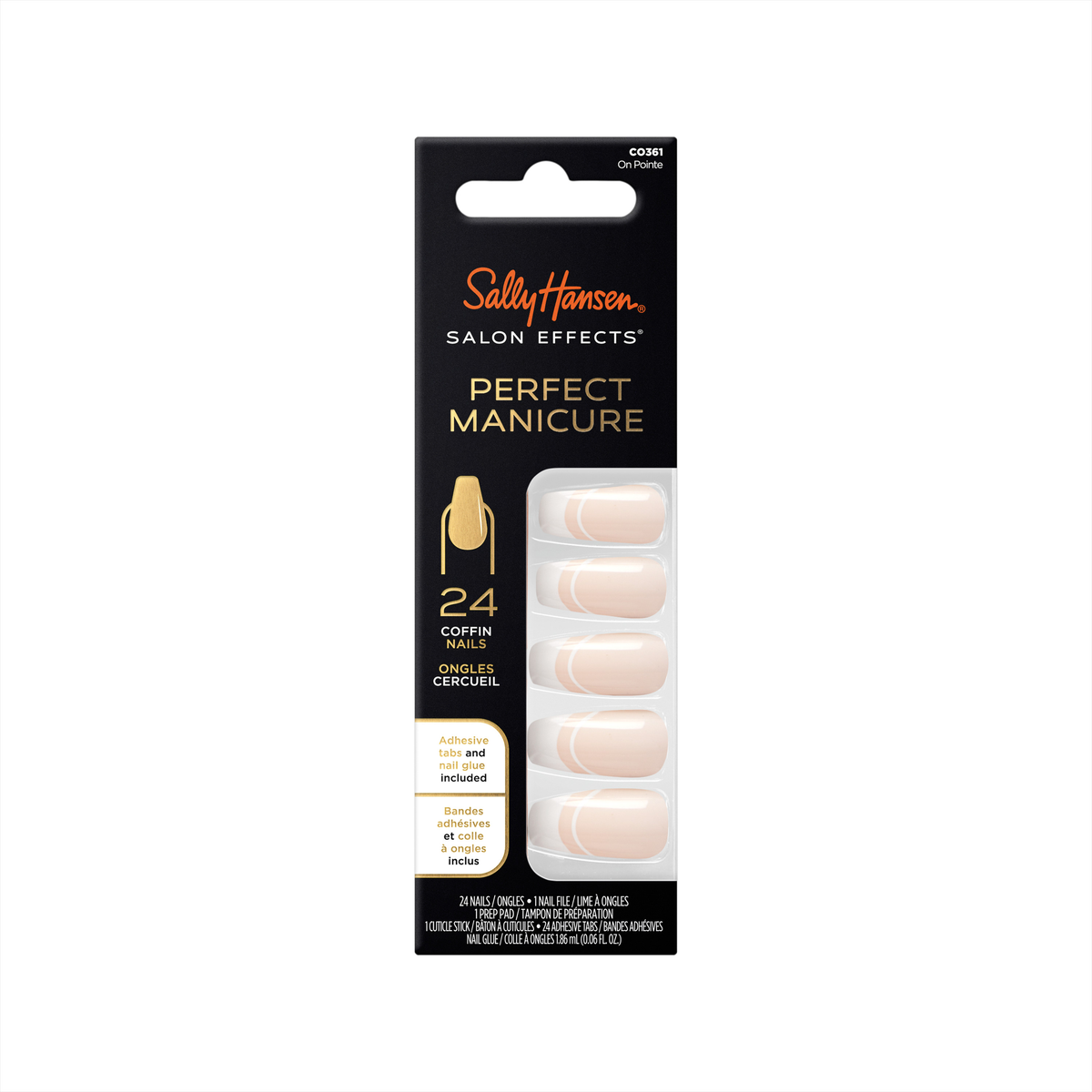 Sally Hansen Salon Effects Perfect Manicure Press On Nails On Pointe