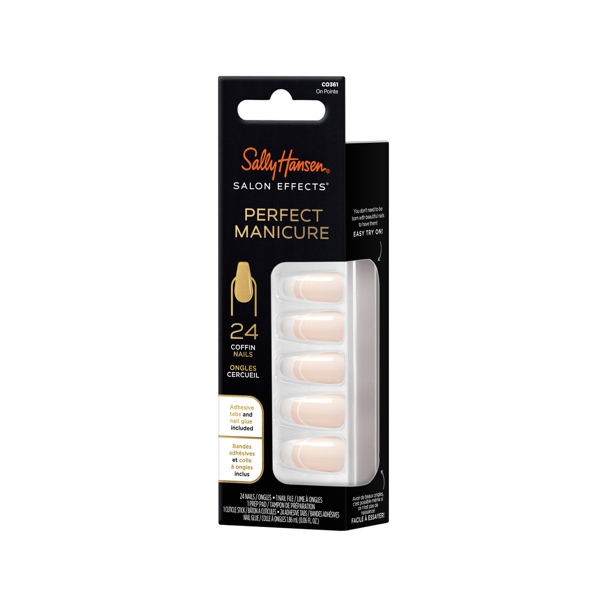 Sally Hansen Salon Effects Perfect Manicure Press On Nails On Pointe