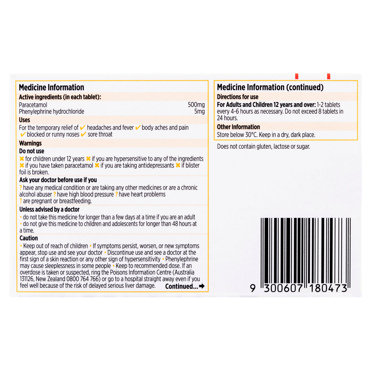Codral PE Cold & Flu 48 Tablets