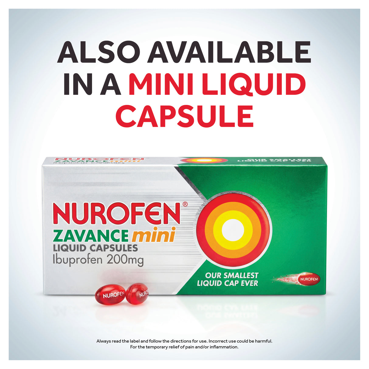 Nurofen Zavance Fast Pain Relief Liquid Capsules 200mg Ibuprofen 10 pack