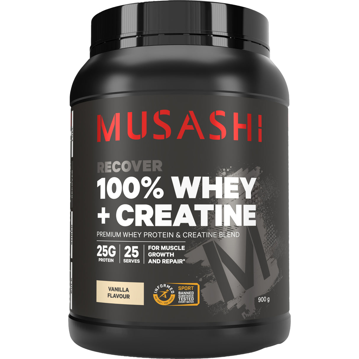 MUSASHI 100% Whey + Creatine Vanilla 900g