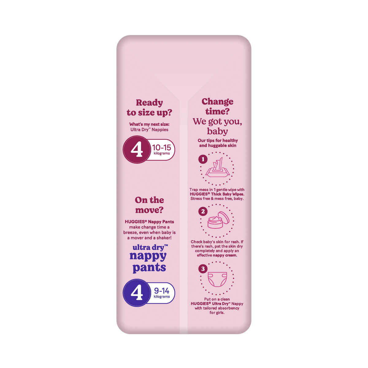 Huggies Ultra Dry Nappies Girl Size 3 (6-11kg) 22 Pack