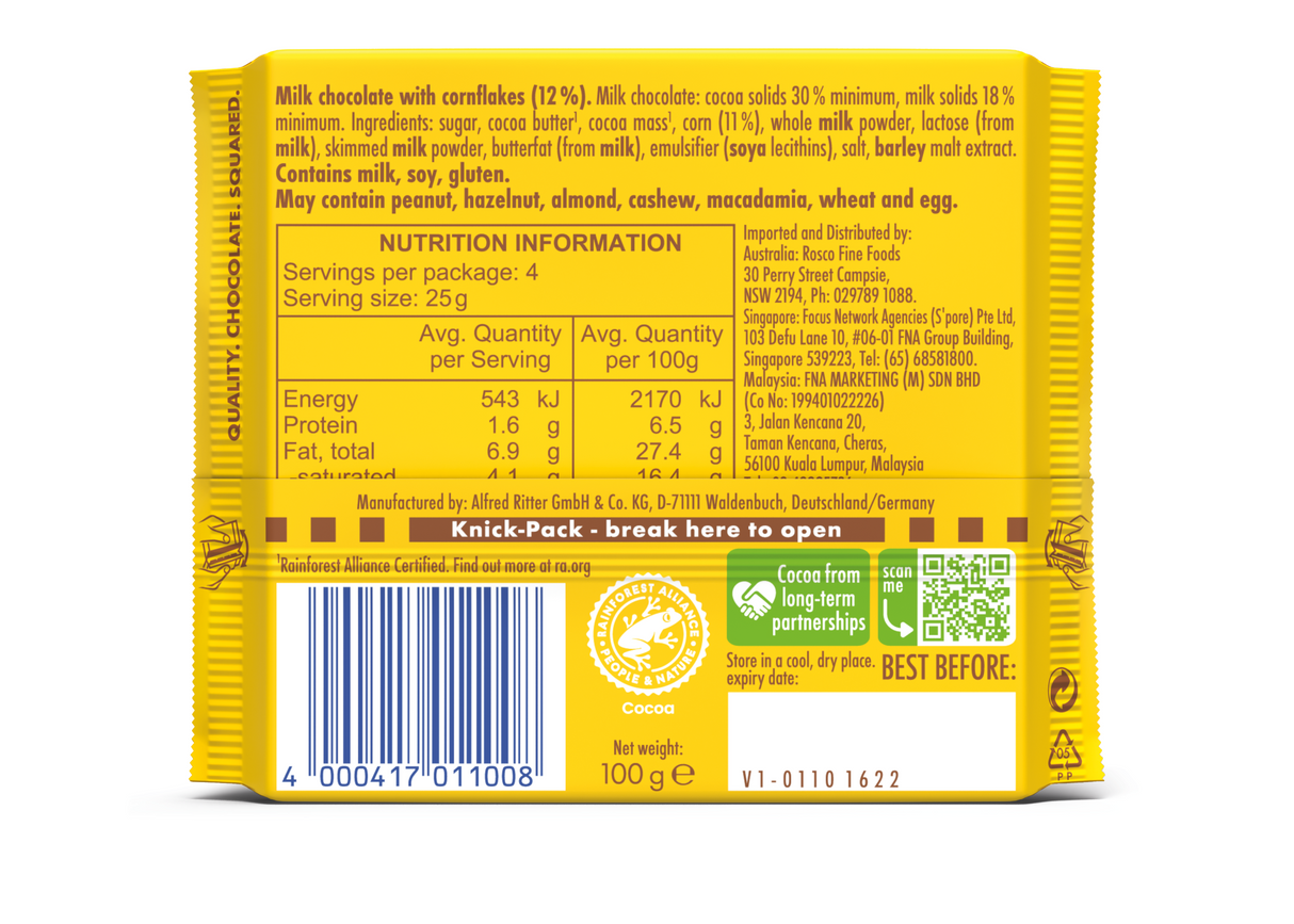 Ritter Sport Cornflakes 100g