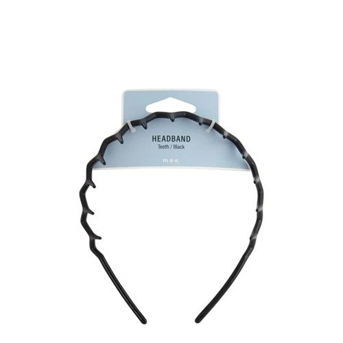 Mae 40-2305B Headband Teeth Black