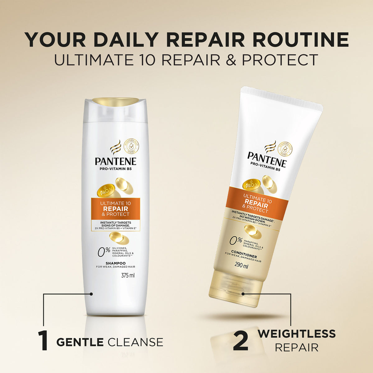PANTENE Ultimate 10 R&P Shampoo 375ml