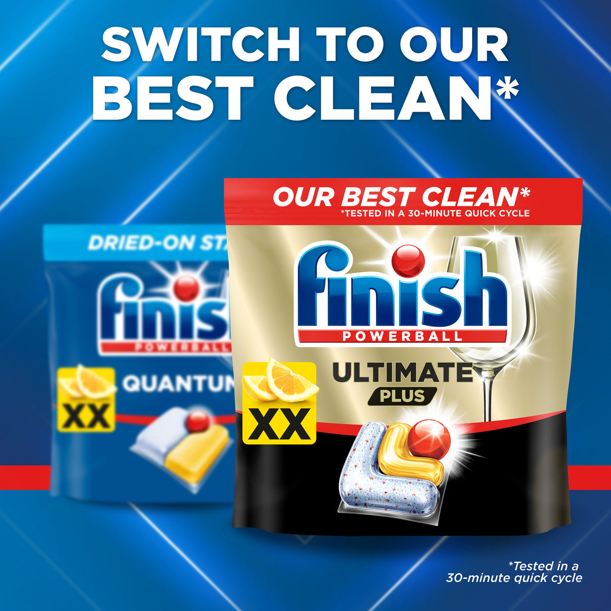Finish Ultimate All in 1 Dish Washer Tablet Lemon Sparkle 50pk