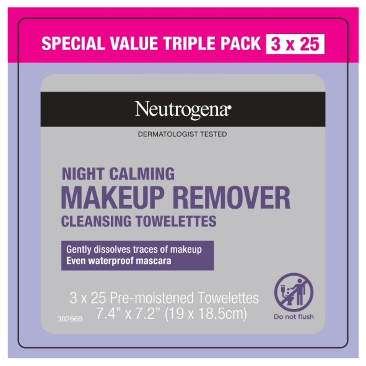NEUTROGENA Night Calm Wipes Tpl Pack 1ea