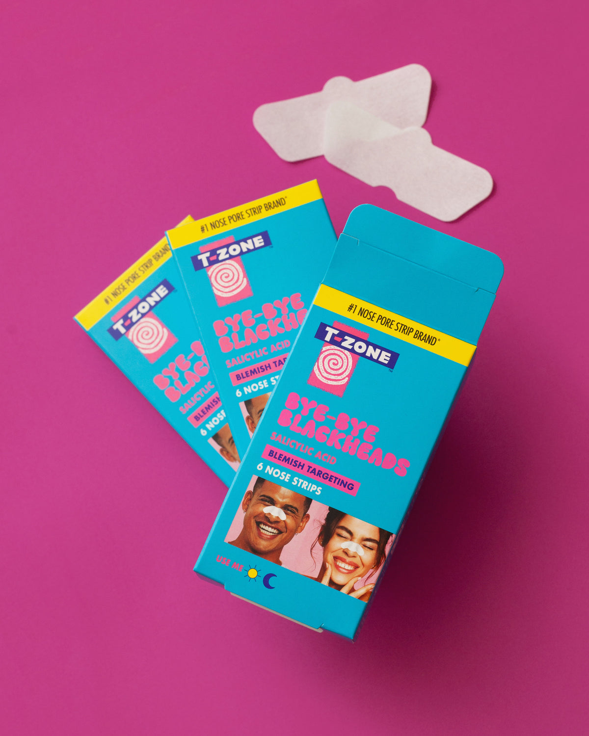T-Zone Bye Bye Blackheads Salicylic Acid Nose Pore Strips 6pk