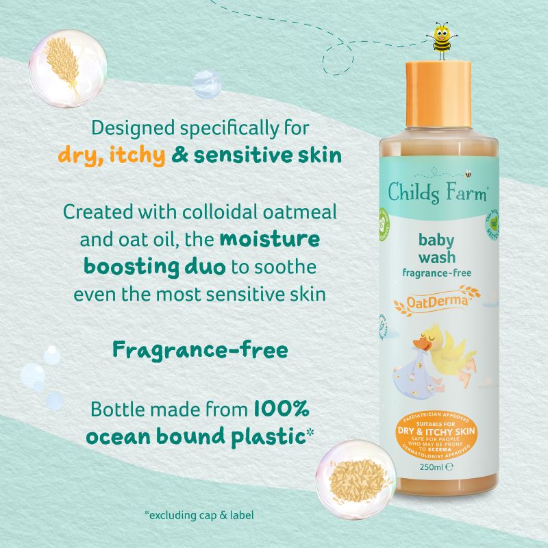 Childs Farm Oatderma Baby Wash Fragrance Free 250ml