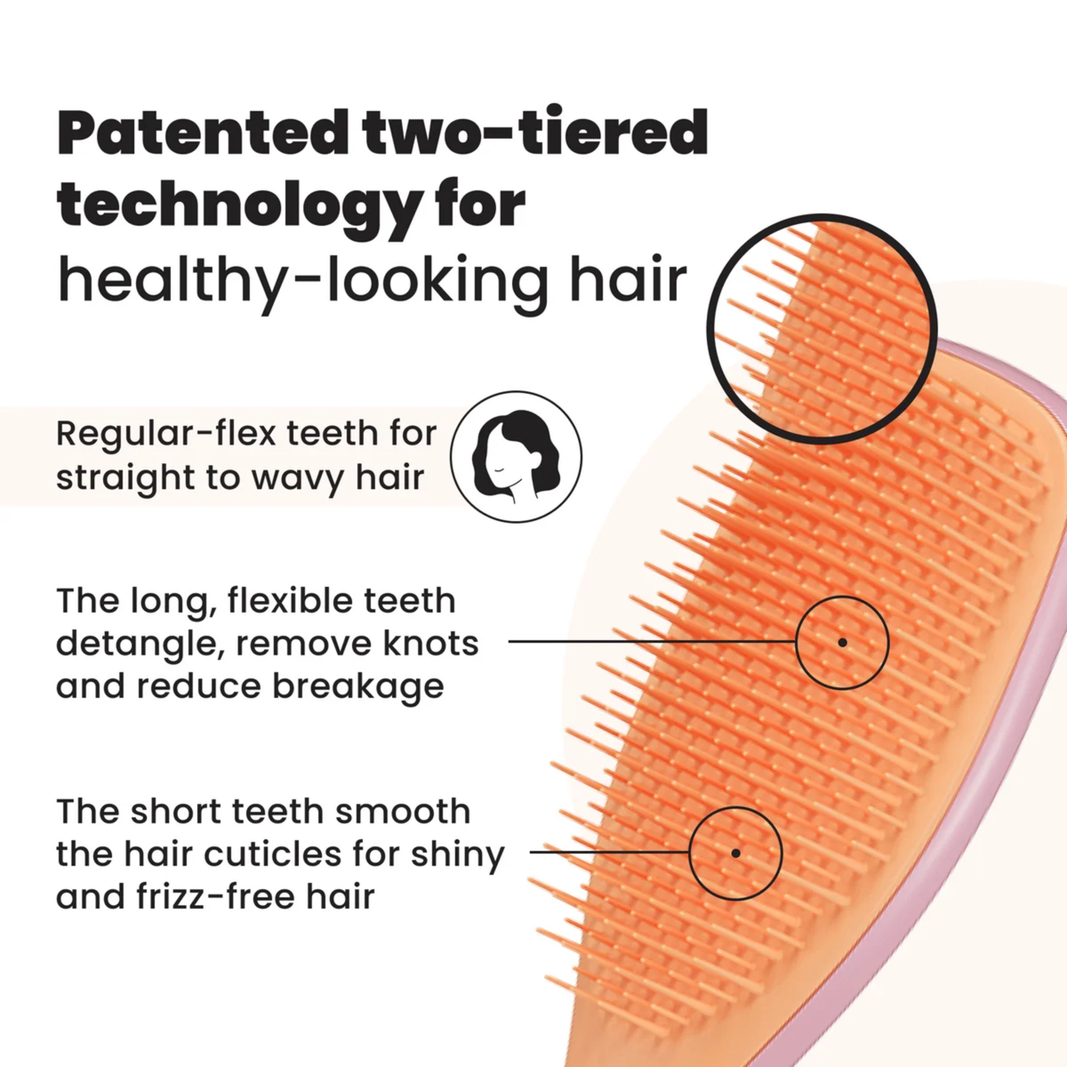 TANGLE Teezer Ultimate Detangler Hairbrush Raspberry & Apricot
