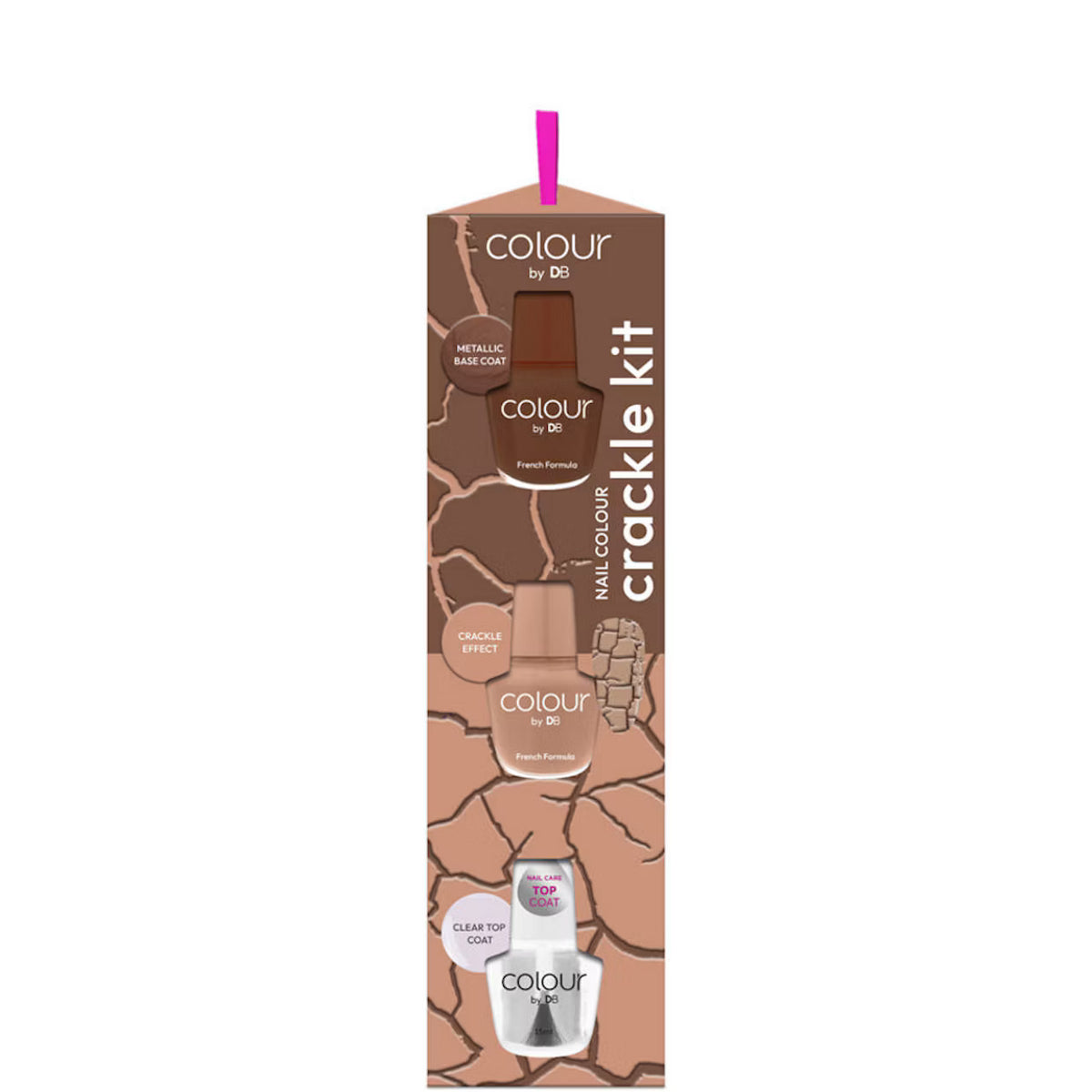 Colour by TBN Christmas Nail Colour - Crackle Kit Crushed Caramel