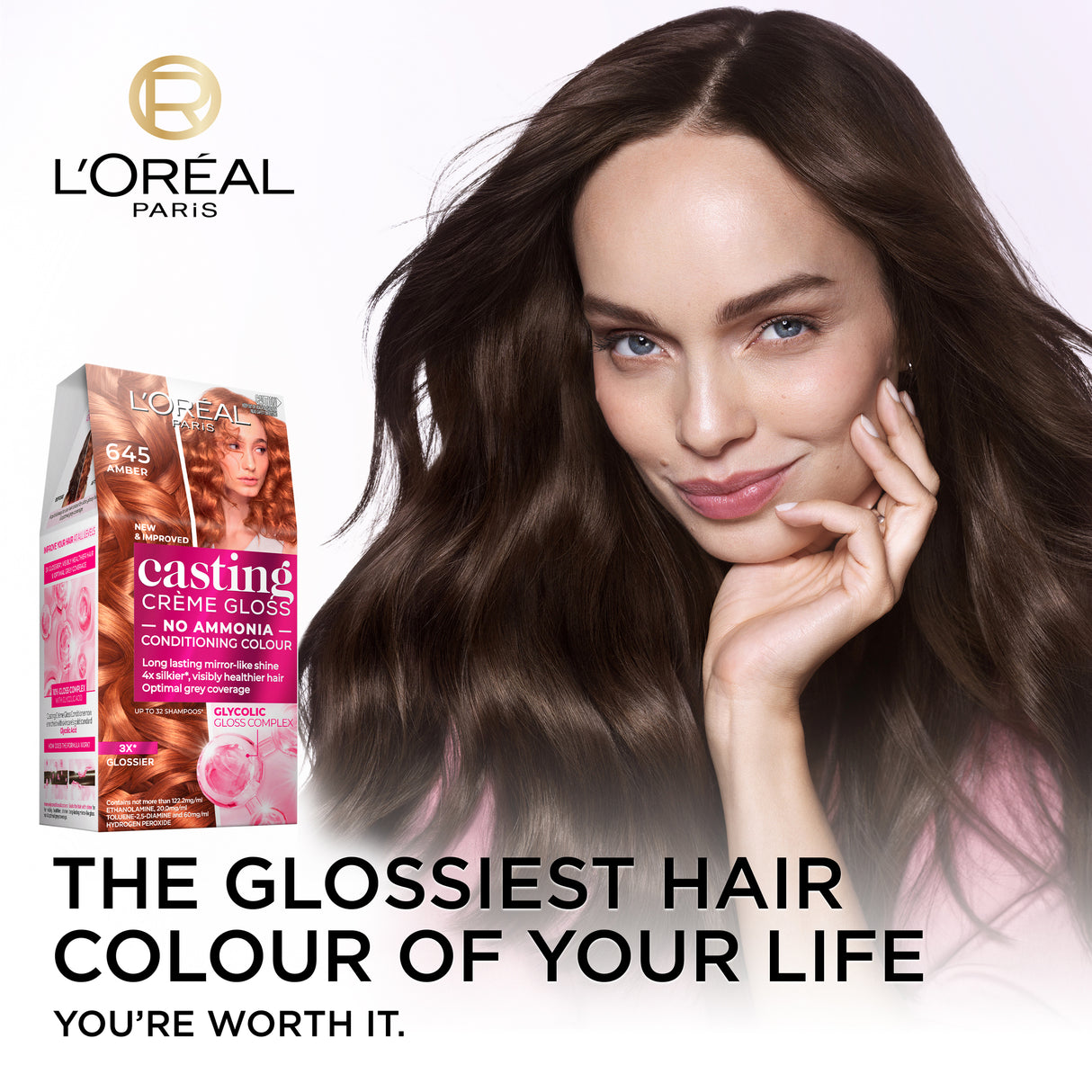 L'Oréal Paris Casting Crème Gloss Semi-Permanent Hair Colour - 645 Amber (Ammonia Free)