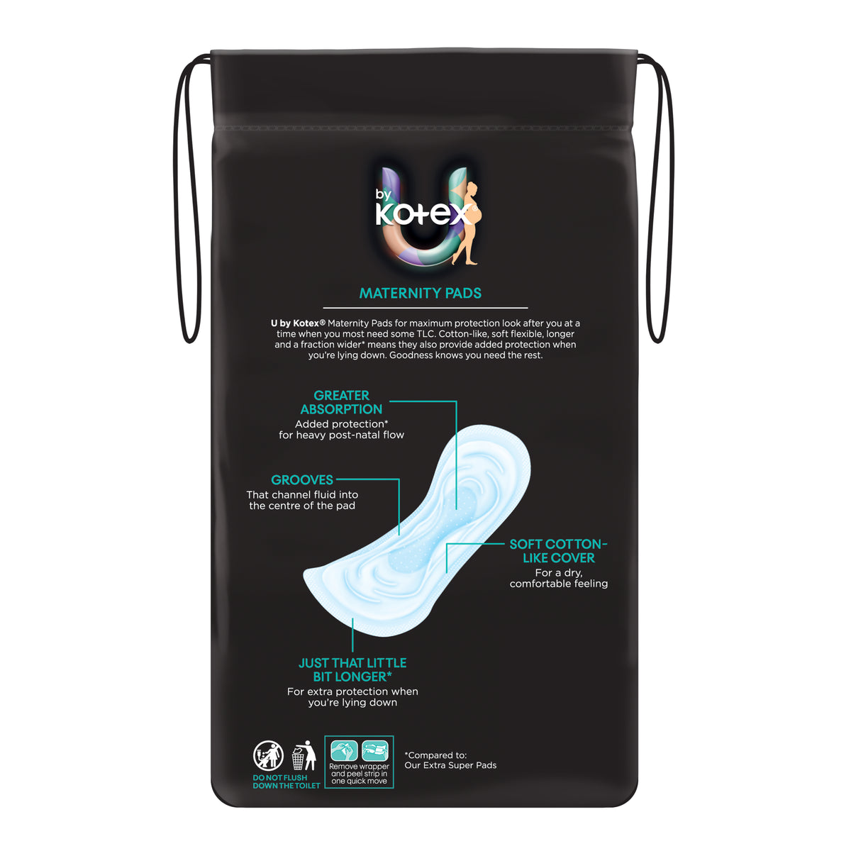U by Kotex Maternity Pads no Wings 10 Pack