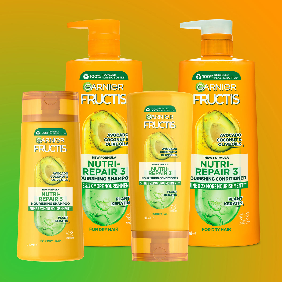 Garnier Fructis Nutri-Repair 3 Dry Hair Shampoo 315ml