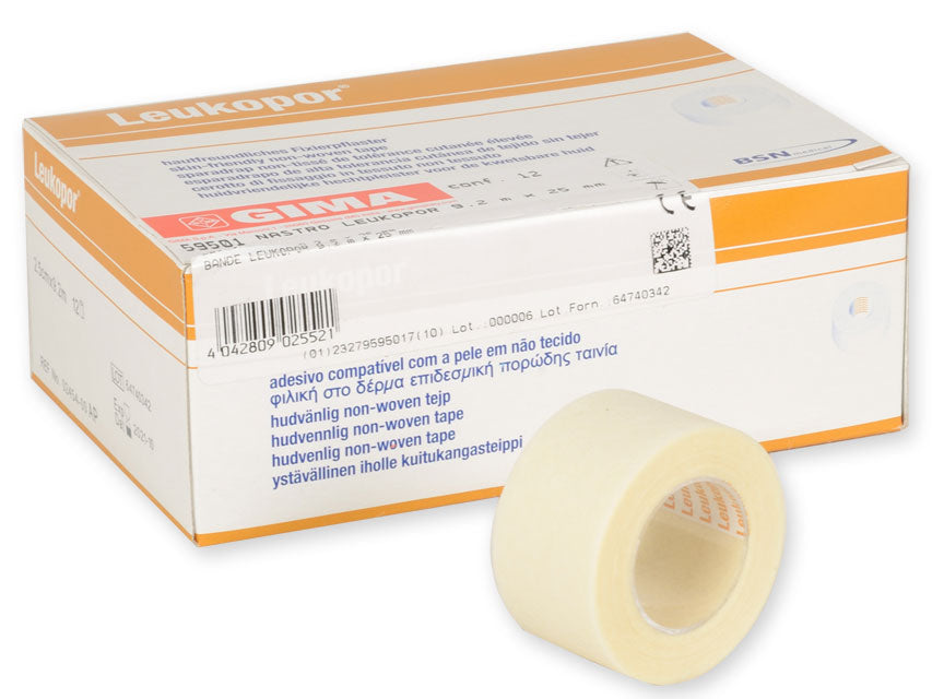 Leukopor Hypoallergenic Tape 2.5cm x 9.2m (1 roll per purchase)