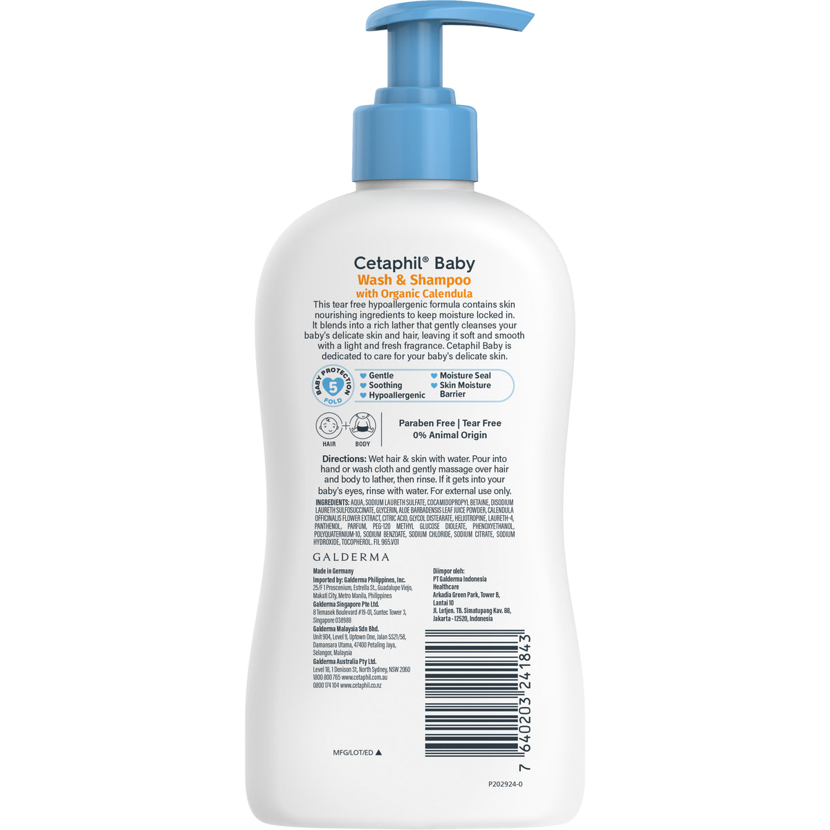 Cetaphil Baby Calendula Wash & Shampoo 400ml