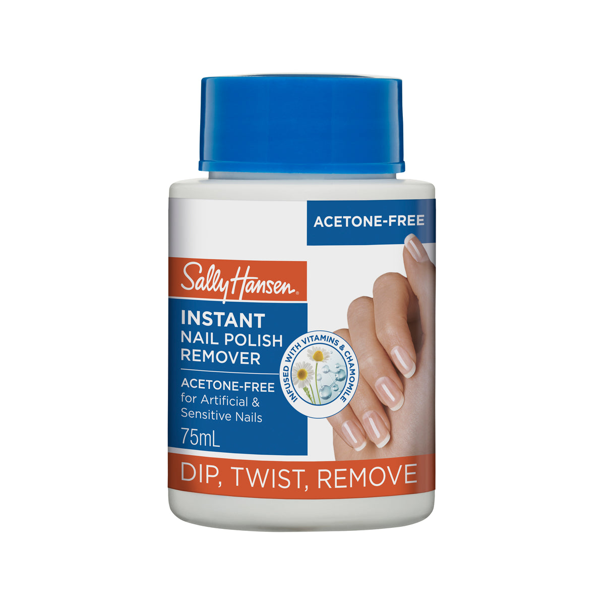 Sally Hansen Instant Nail Polish Remover Pot Acetone-Free Blue 75ml
