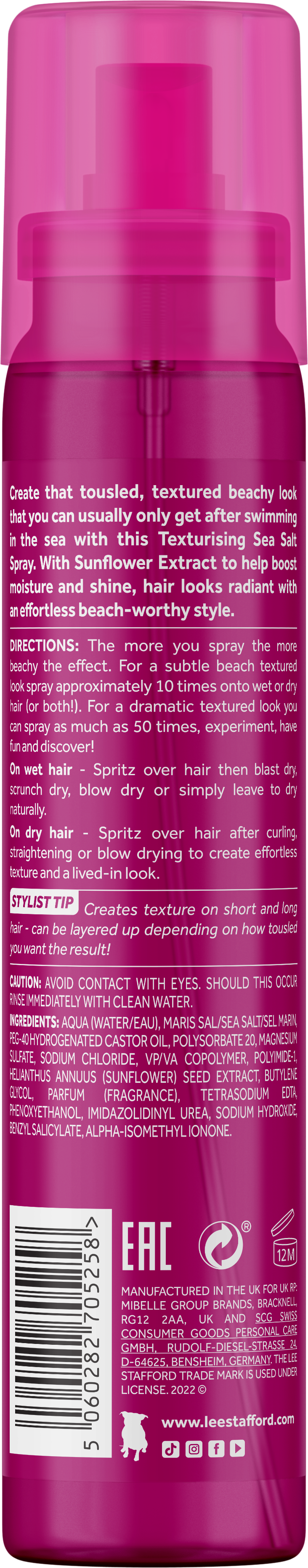 Lee Stafford Styling Sea Salt Spray 150ml