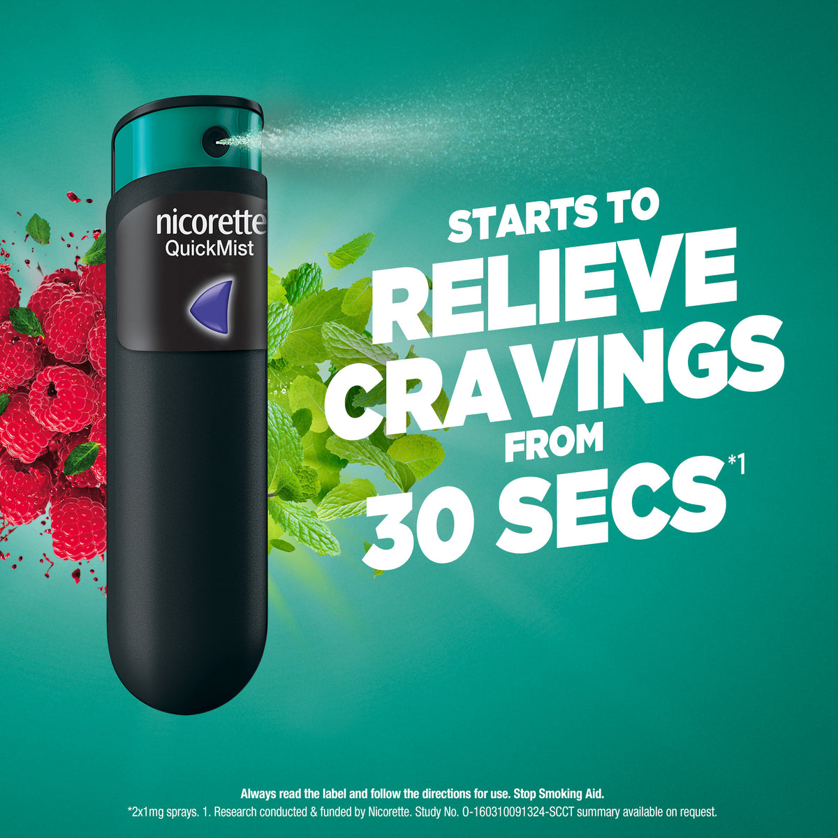 Nicorette QuickMist Mint Spray 150 mL x 2 Pack