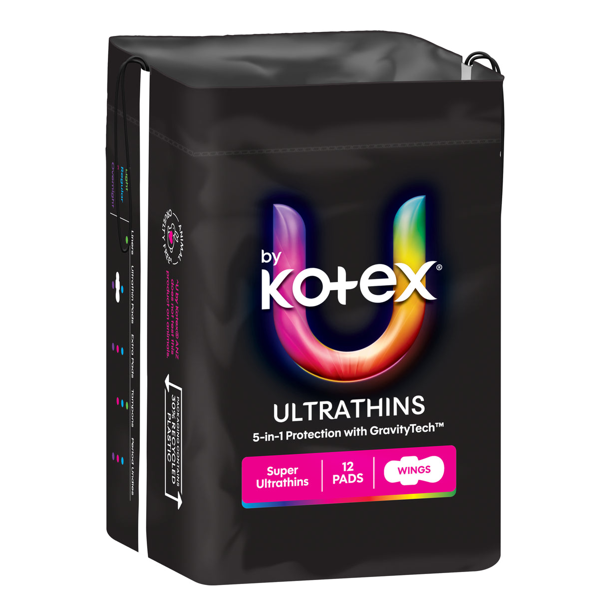 U by Kotex Super Ultrathins With Wings 12 Pack