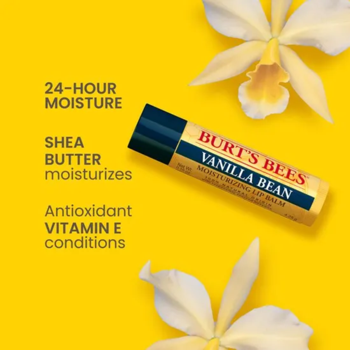 Burts Bees 100% Natural Vanilla Bean Lip Balm 4.25g