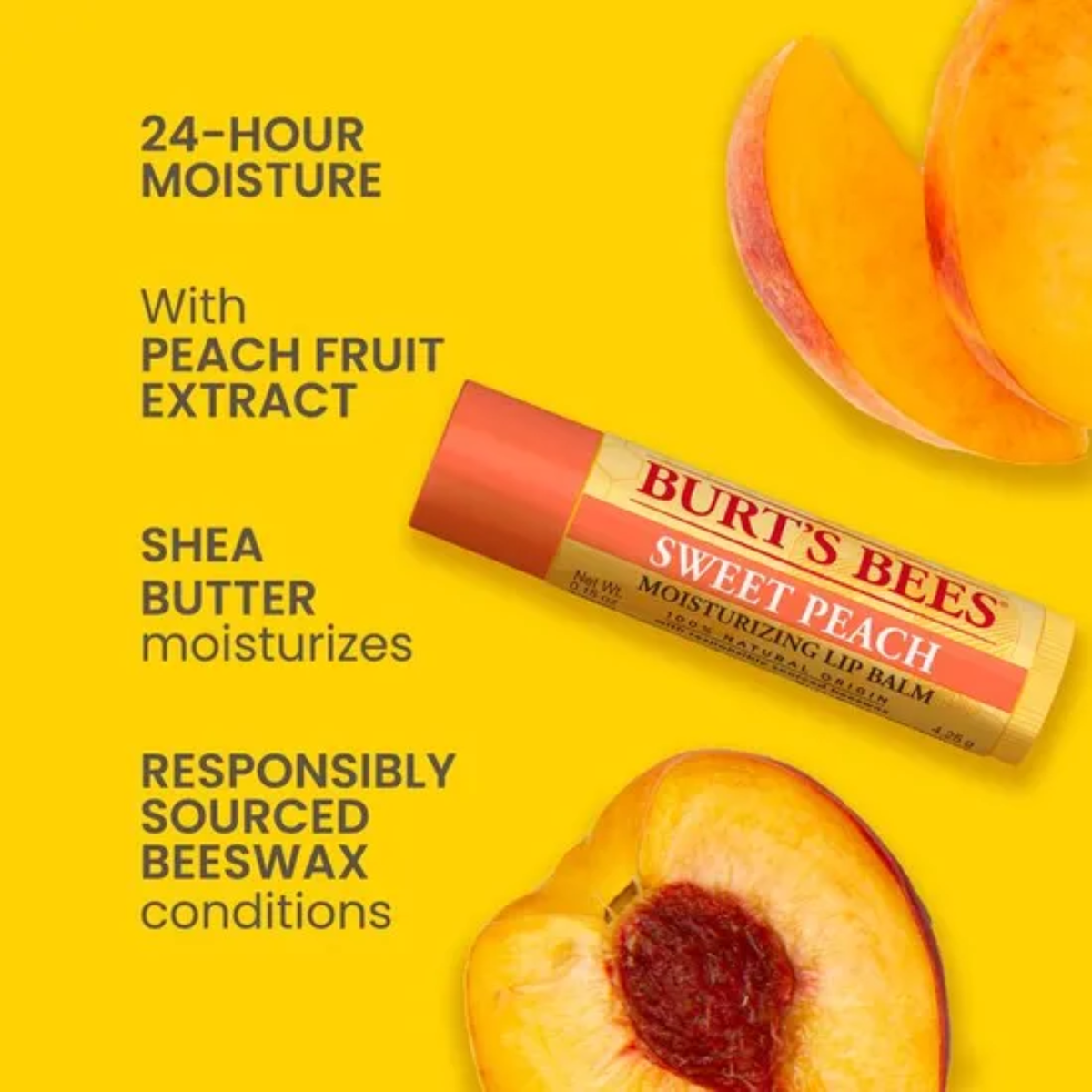 BURT'S Bees Lip Balm Sweet Peach 4.25g