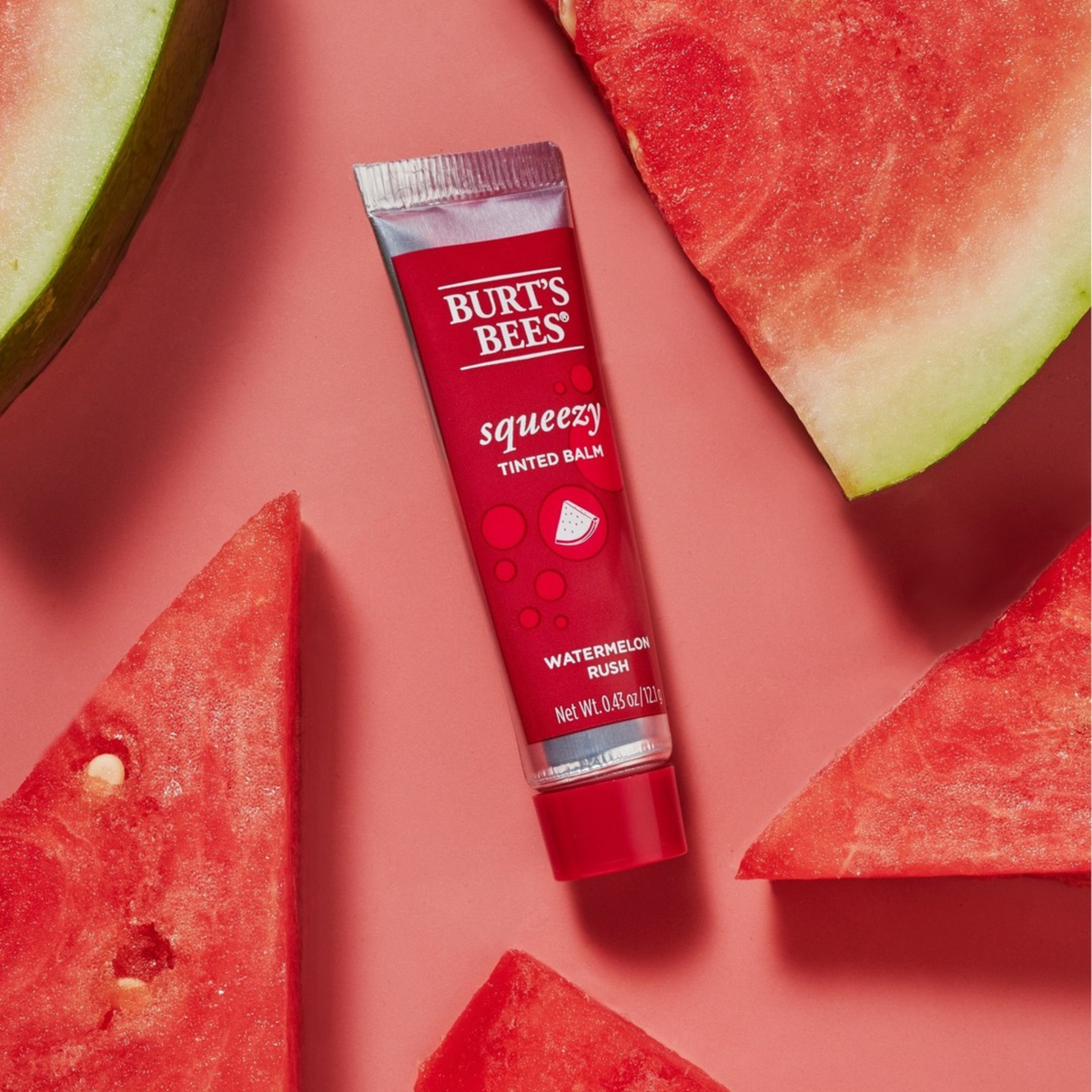 Burt's Bees Lip Balm Squeezy Tint Water Melon Rush
