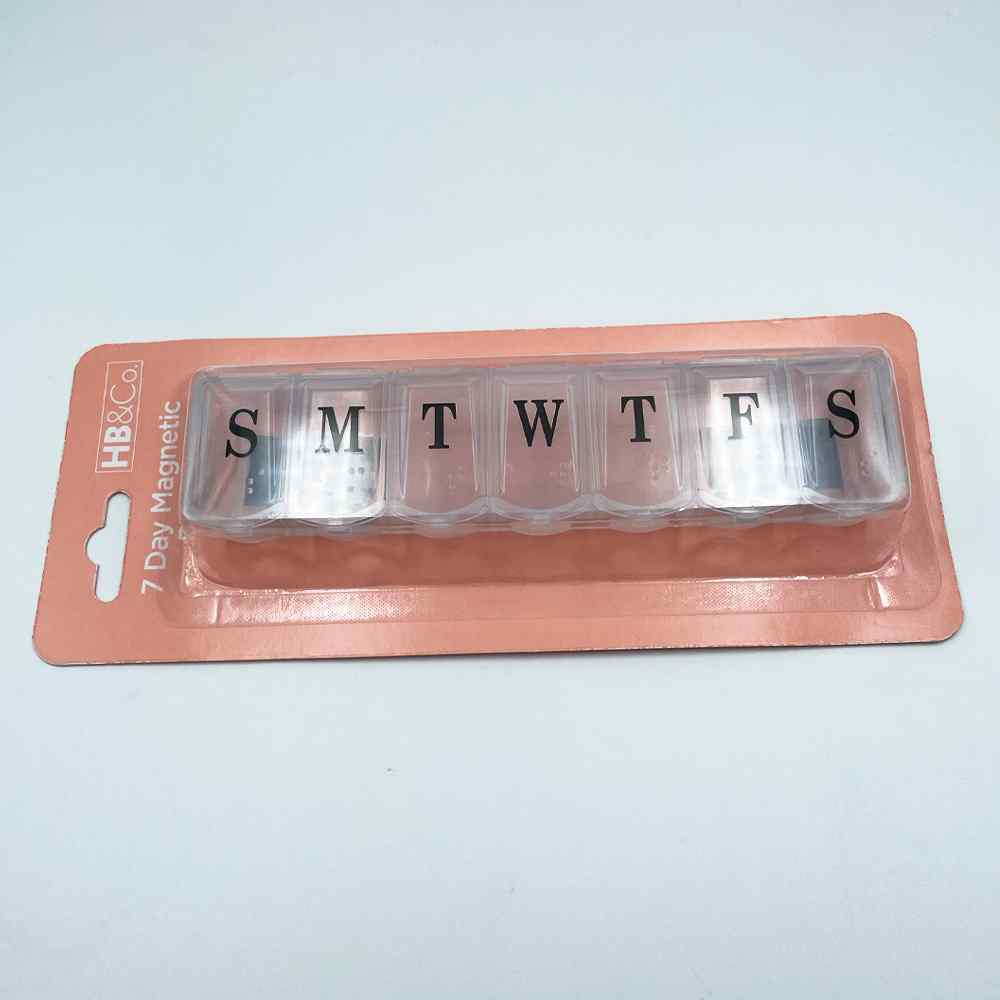HB&Co Medication 7 Day Pill Box Magnetic