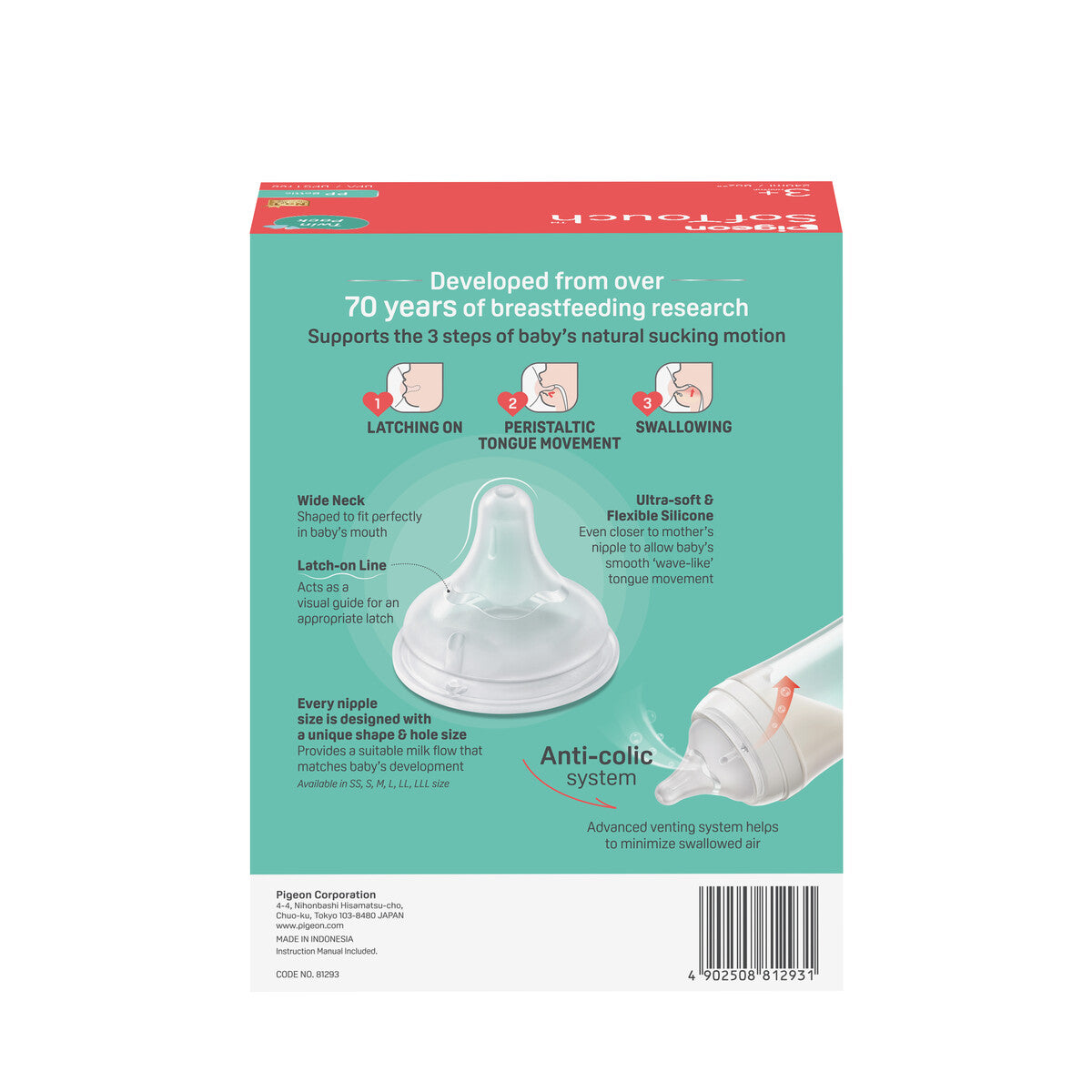 Pigeon Soft Touch Bottle PP Twin Pack 240ml