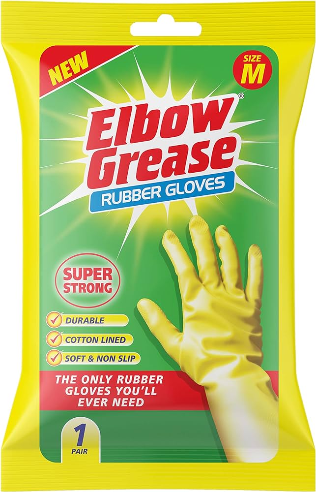Elbow Grease Rubber Gloves Medium 1Pack