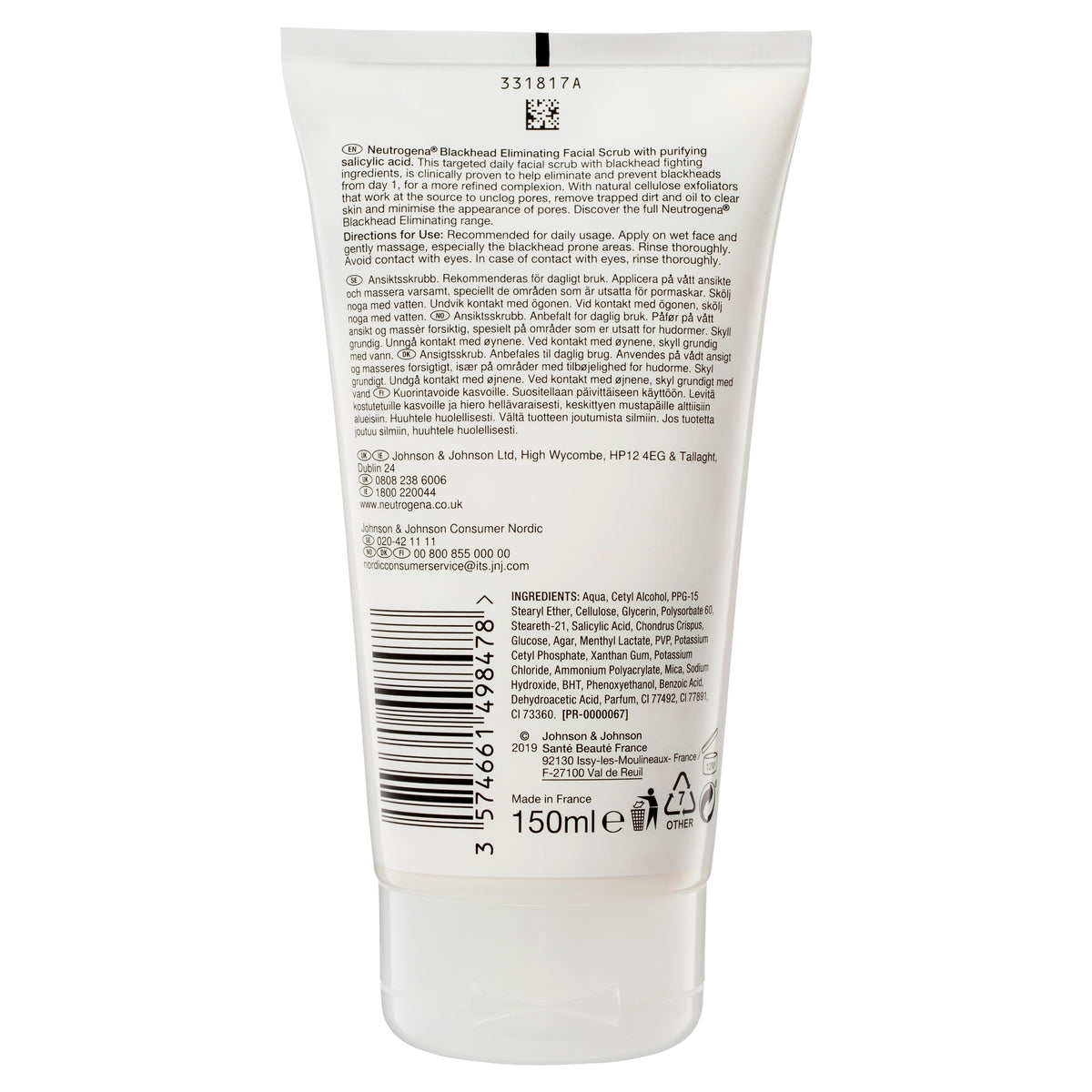 Neutrogena Blackhead Eliminating Facial Scrub 150mL