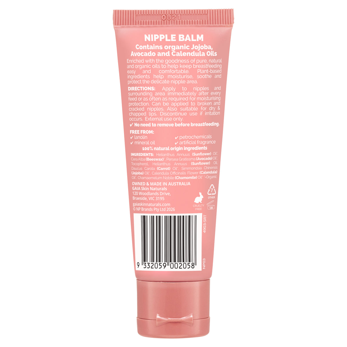 GAIA Skin Naturals Nipple Balm 40ml