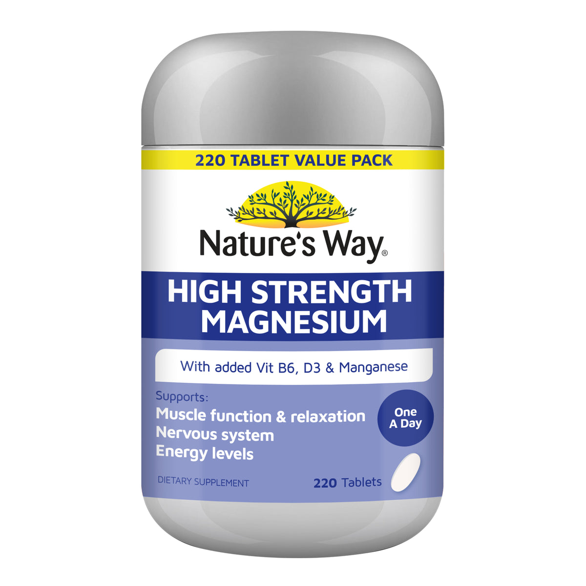 NATURES WAY High Str Mg Tabs 220s