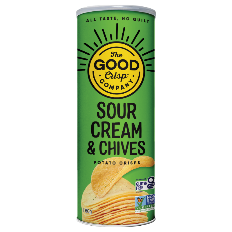 The Good Company Sour Cream and Chives Crisps 160 g