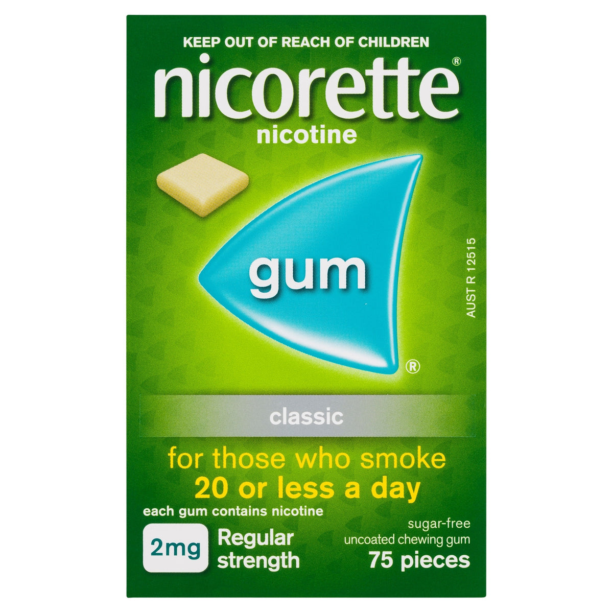 NICORETTE Gum Classic 2mg 75s