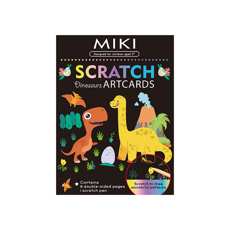 Miki Dinosaur Scratch Art Pads X23