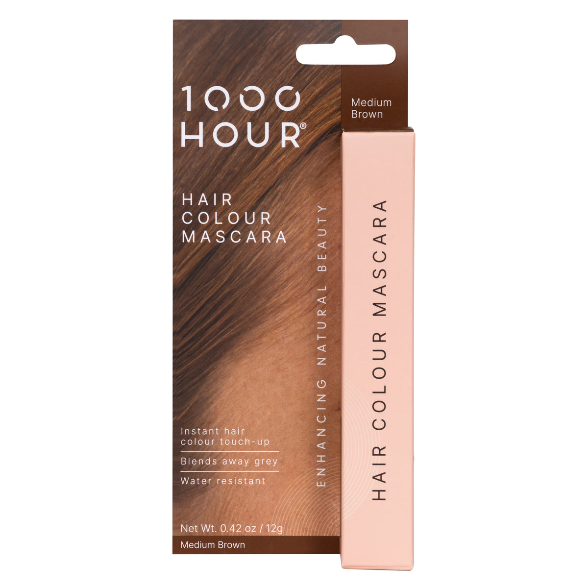 1000HOUR Hair Colour Mascara Medium Brown 12g