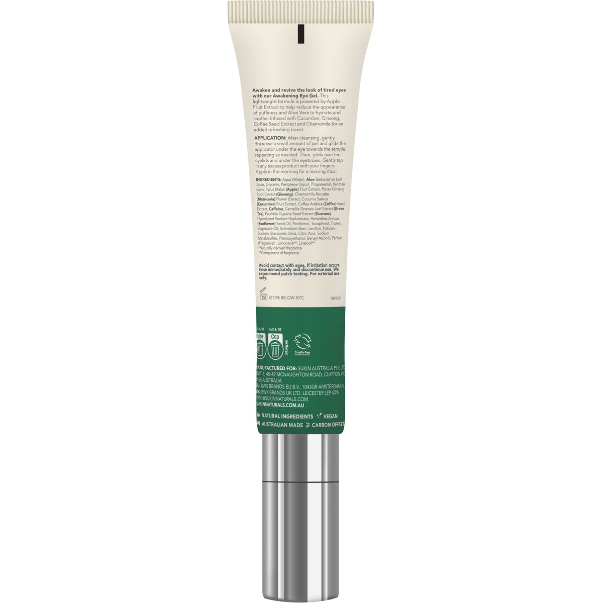 Sukin Awakening Eye Gel 15ml
