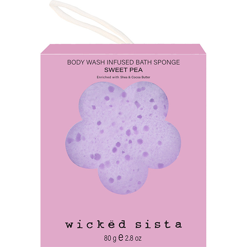 WSIS Body Wash INFUSED SPONGE SWEET PEA