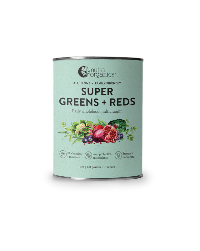 Nutra Organic Super Greens + Reds Powder 150g