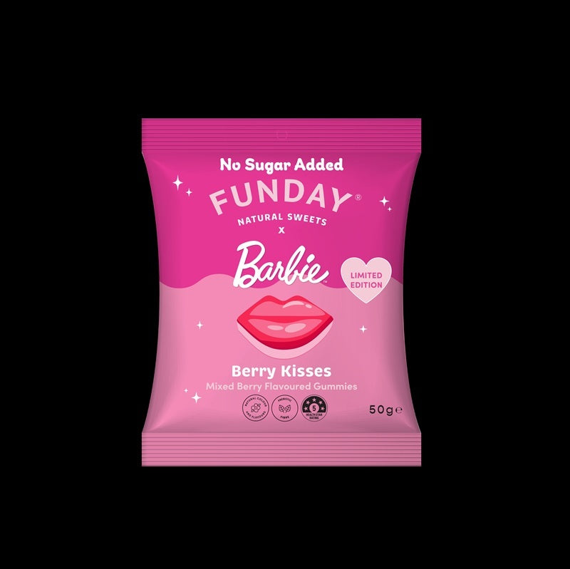 Funday Barbie Mixed Berry Kisses Gummies 50g - NEW