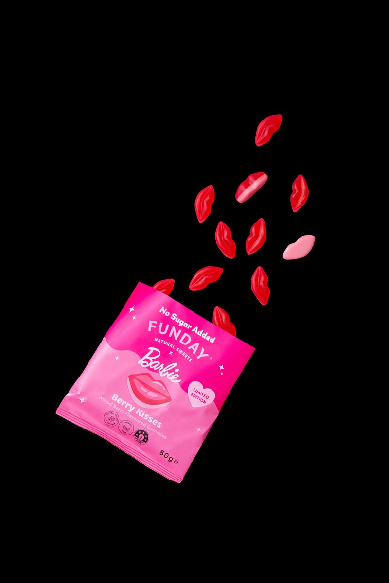 Funday Barbie Mixed Berry Kisses Gummies 50g - NEW