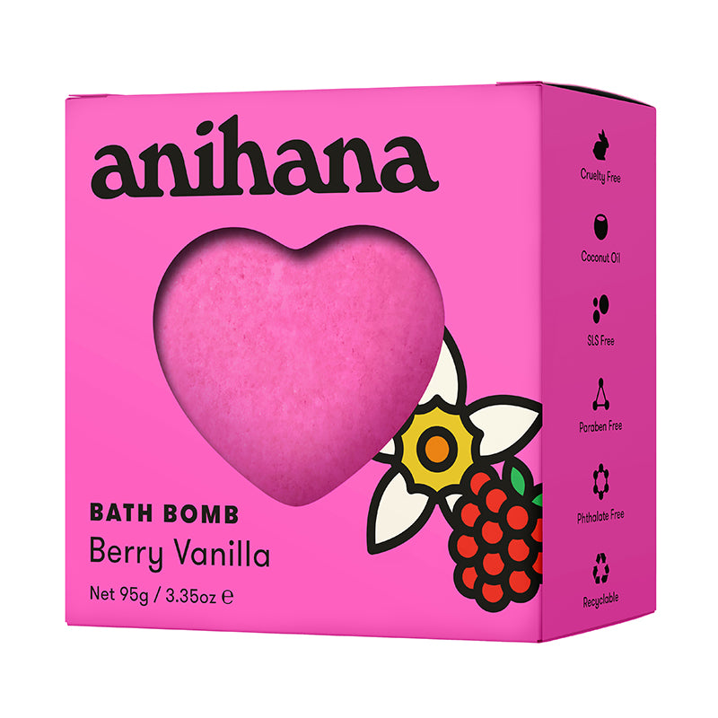 ANIHANA Heart Bath Bomb Berry Vanilla