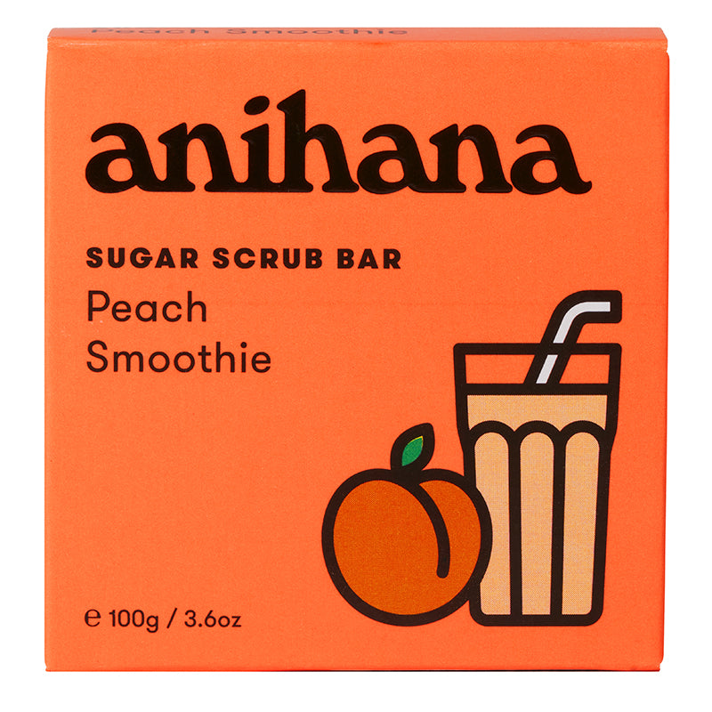 Anihana Peach Smoothie Sugar Scrub Bar 100 g
