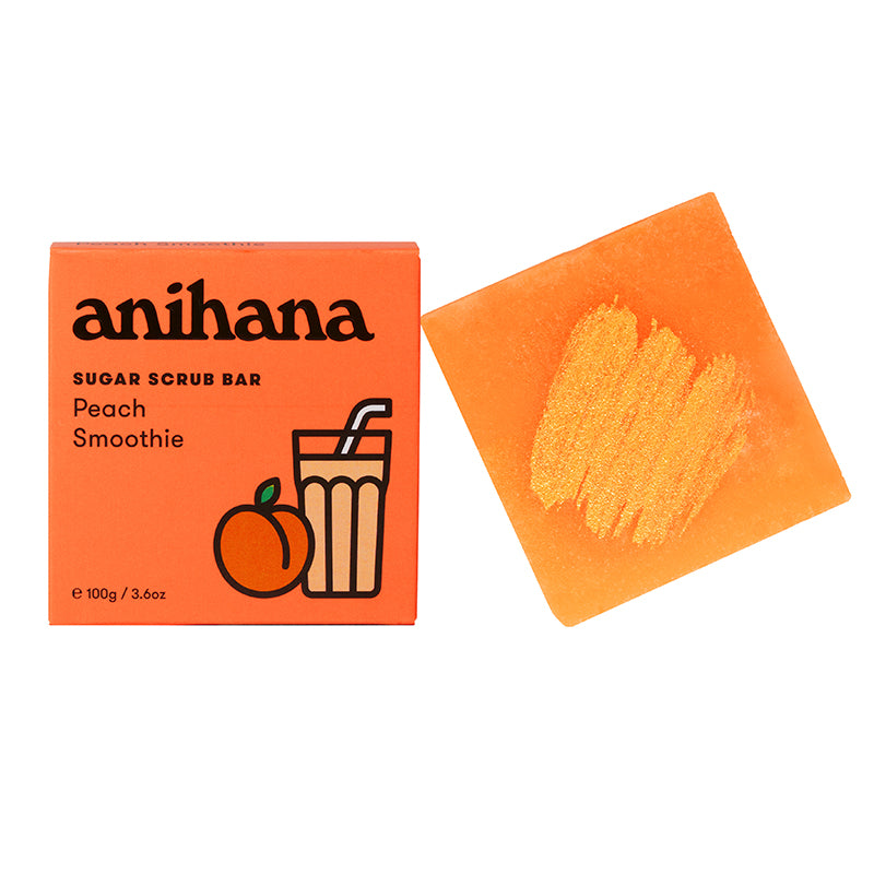 Anihana Peach Smoothie Sugar Scrub Bar 100 g